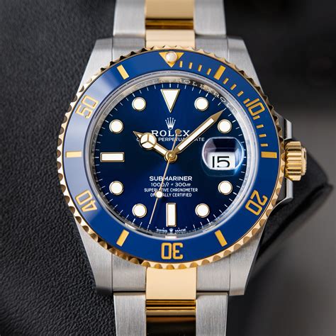 rolex sub two tone blue|2022 rolex submariner date bluesy.